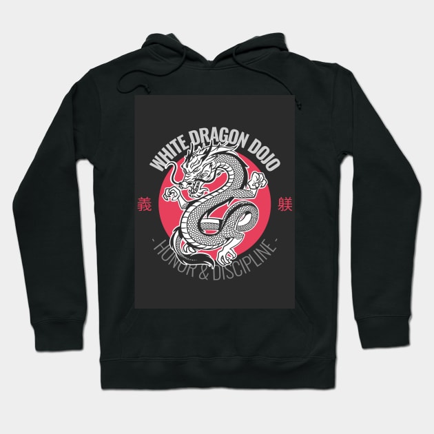 White Dragon Dojo Hoodie by AladdinHub